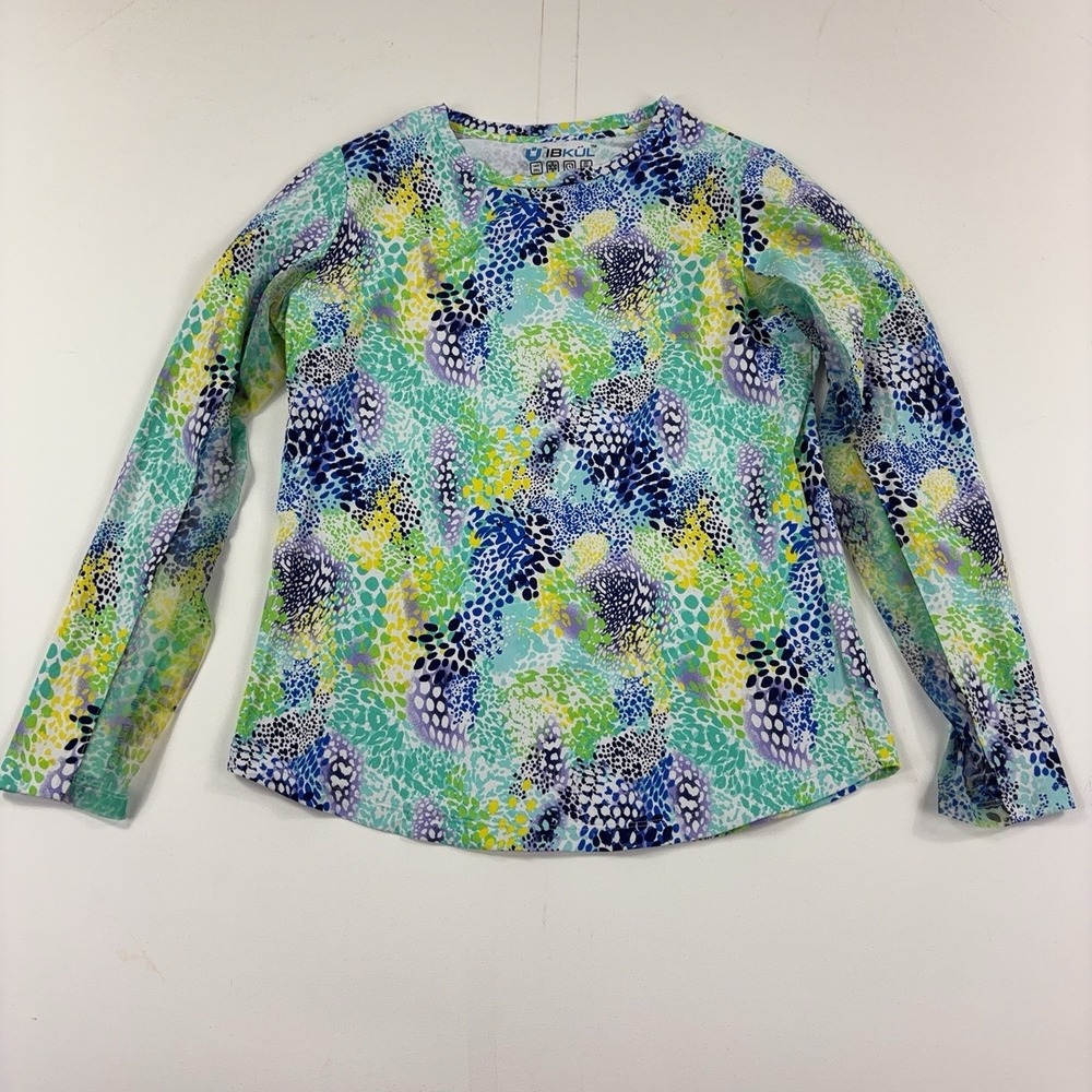 IBKUL T-Shirt Womens Medium Multicolor Long Sleeve UPF 50+ Quick Dry Athletic